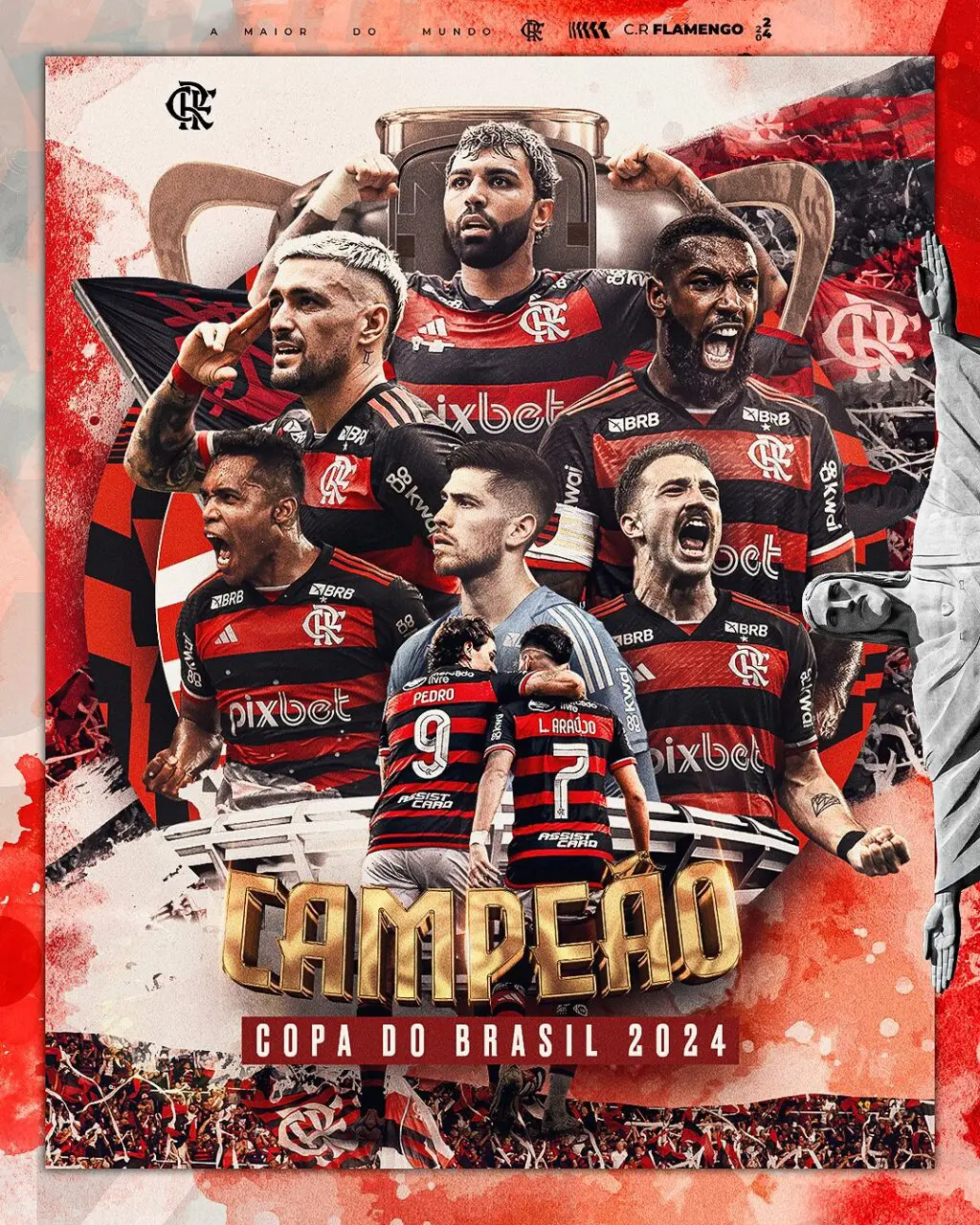 Flamengo supera Atlético-MG mais uma vez e é campeão da Copa do Brasil em final conturbada